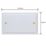 Varilight  2-Gang Blanking Plate Georgian White