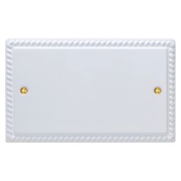 Varilight  2-Gang Blanking Plate Georgian White
