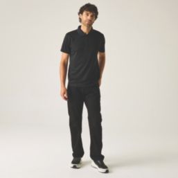 Regatta Pro Wicking Pique Polo Shirt Black 2X Large 50" Chest