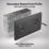 British General Nexus Metal 13A 2-Gang SP Switched Socket + 3.25A 45W 2-Outlet Type C USB Charger Matt Black with Black Inserts