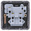 Schneider Electric Lisse Deco 13A 1-Gang DP Switched Plug Socket Mocha Bronze  with Black Inserts
