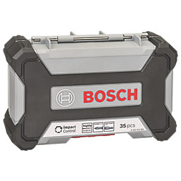 Bosch Pick & Click Metal Impact Control Screwdriver & HSS Drill Bits 35 Piece Set