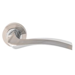 Carlisle Brass Sines Door Handle Pair Satin Nickel