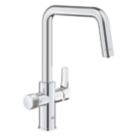 Grohe Blue Pure Start U-Spout 2-Way Deck-Mounted Filtered Water Kitchen Tap Starter Set Chrome