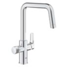 Grohe Blue Pure Start U-Spout 2-Way Deck Mounted Filtered Water Kitchen Tap Starter Set Chrome
