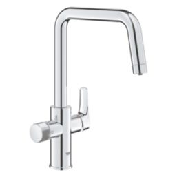 Grohe Blue Pure Start U-Spout 2-Way Deck Mounted Filtered Water Kitchen Tap Starter Set Chrome