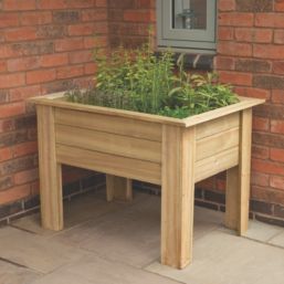 Forest  Rectangular Garden Planter Natural Timber 1000mm x 700mm x 700mm