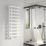 Reina 1140mm x 500mm 1588BTU White Flat Designer Towel Radiator
