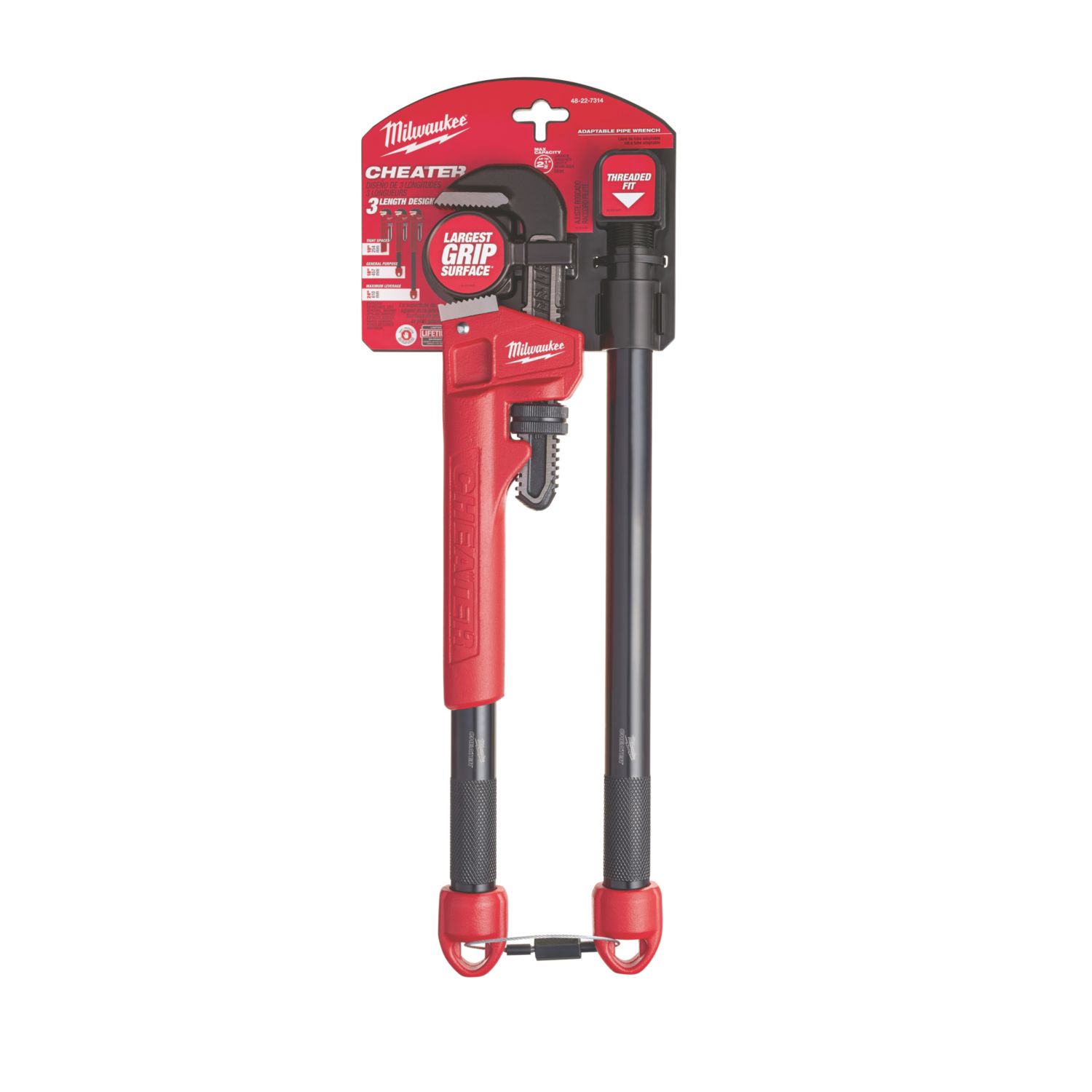 Milwaukee Cheater Adjustable Pipe Wrench 10-24" (795LX)