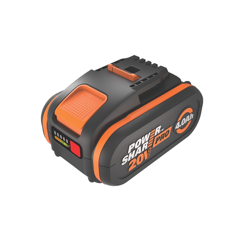 Worx WA3014 20V 4.0Ah Li-Ion PowerShare High Capacity Pro Battery with Indicator