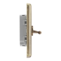 LAP  20A 16AX 2-Gang 2-Way Switch  Antique Brass with Colour-Matched Inserts