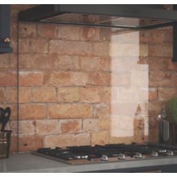 Splashback  Clear with Copper Caps Splashback 900mm x 750mm x 6mm