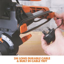 Refurb Evolution R210SMS 210mm  Electric Single-Bevel Sliding Multi-Material Mitre Saw 110V