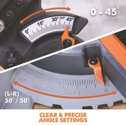 Refurb Evolution R210SMS 210mm  Electric Single-Bevel Sliding Multi-Material Mitre Saw 110V