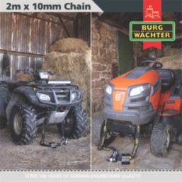 Burg-Wachter Hardened Steel Heavy Duty Chain 2m x 10mm