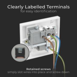 British General 900 Series 13A 1-Gang DP Switched Plug Socket White