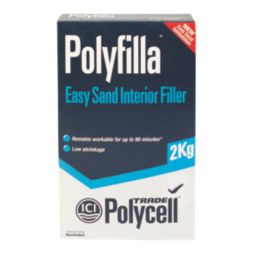 Polycell  Trade Polyfilla Easy Sand Interior Filler White 2kg