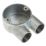 Deta 2 Way 25mm U Conduit Box Galvanised