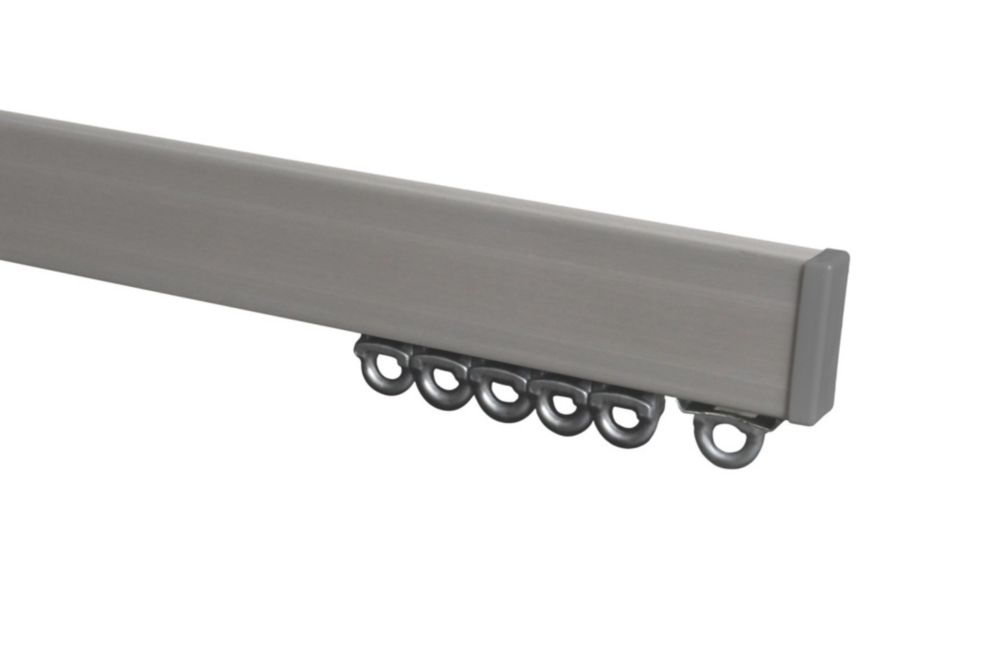 Renaissance Rigid Curtain Track Silver 100cm - Screwfix