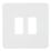 Knightsbridge  2-Module Grid Faceplate Matt White