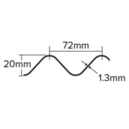 Radmat Building Materials  Corrugated PVC Roof Sheet Clear 2125mm x 1.3mm x 762mm 5 Pack