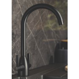 Streame by Abode Zermat Swan Dual-Lever Mono Mixer Matt Black