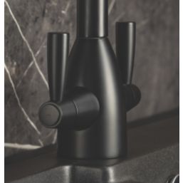 Streame by Abode Zermat Swan Dual-Lever Mono Mixer Matt Black