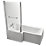 Ideal Standard Giovo Cube L-Shape Shower Bath Left-Hand Acrylic No Tap Holes 1700mm