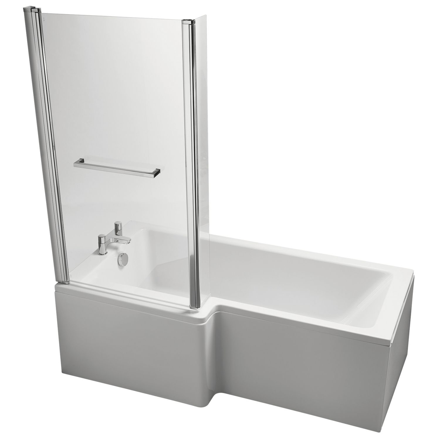 Ideal Standard Giovo Cube Shower Bath Left-Hand Acrylic No Tap Holes 1700mm (796JY)