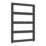 Reina 740mm x 550mm 890BTU Black Flat Designer Towel Radiator