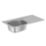 Armitage Shanks Stewart 1 Bowl RH Metallic Stainless Steel Inset Sink 925mm x 500mm