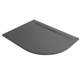 Mira Flight Level Offset Quadrant Shower Tray Left-Handed Slate Grey 1200mm x 900mm x 25mm