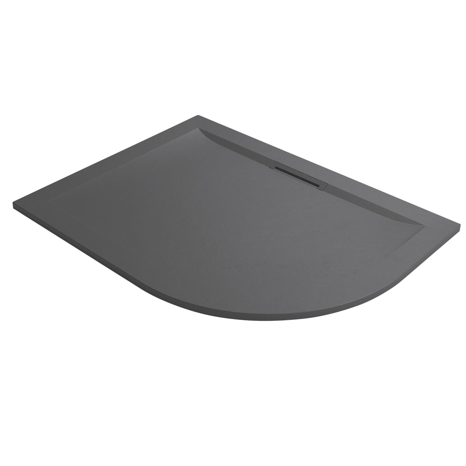 Mira Flight Level Offset Quadrant Shower Tray Left-Handed Slate Grey 1200mm x 900mm x 25mm (796PJ)