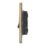 Contactum Lyric 10AX 1-Gang 1-Way Retractive Bell Switch Brushed Brass with Black Inserts