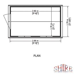 Shire Security 10' x 6' (Nominal) Apex Shiplap T&G Timber Shed
