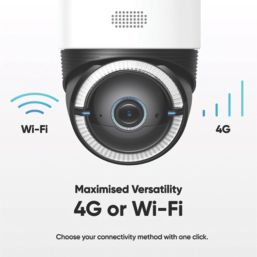 Eufy 4G LTE Cam S330 Rechargeable Battery-Operated White Wireless 4K Indoor & Outdoor Dome Security Camera