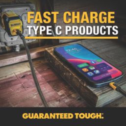 DEWALT USB-C to USB-C Charging Cable  1.8m