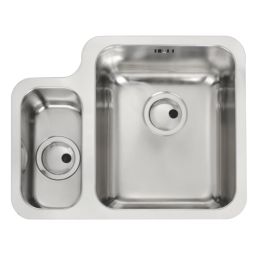 Abode Matrix R50 1.5 Bowl RH Brushed Stainless Steel Sink 572mm x 450mm