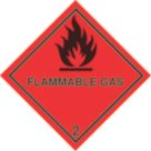 "Flammable Gas" Diamond 100mm x 100mm