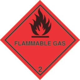"Flammable Gas" Diamond 100mm x 100mm