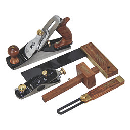 Faithfull  Carpenters Woodworking Plane & Tools 5 Piece Set