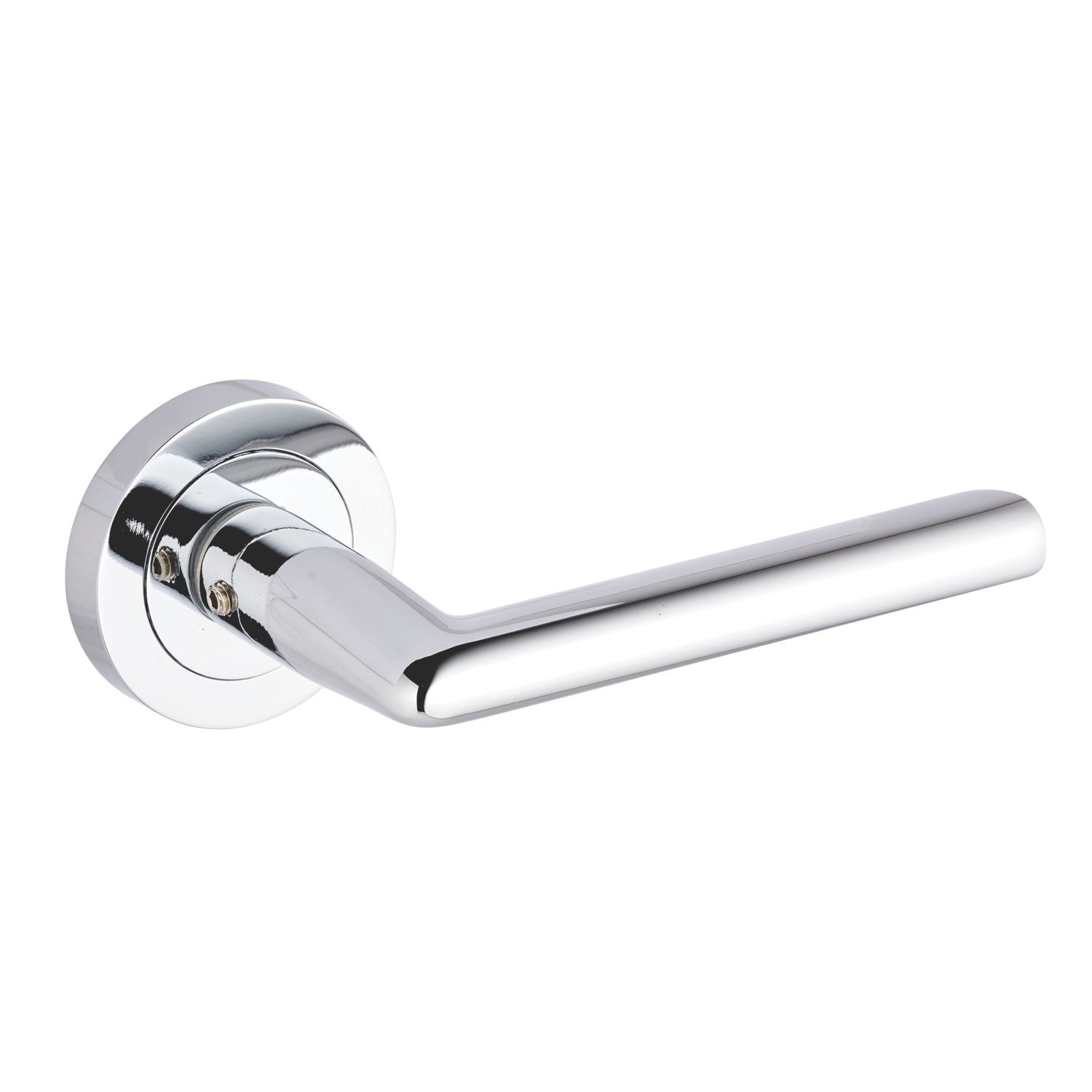 Smith & Locke Crane Fire Rated Lever on Rose Door Handles Pair Polished Chrome (797HY)