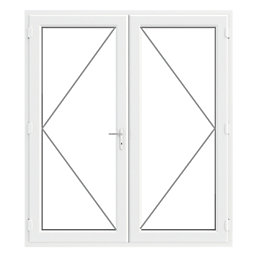 Crystal  White Double-Glazed uPVC French Door Set 2090mm x 1790mm
