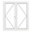 Crystal  White Double-Glazed uPVC French Door Set 2090mm x 1790mm