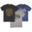 Stanley Benton Short Sleeve T-Shirts 1 x Black, 1 x Blue & 1 x Grey X Large 49" Chest 3 Piece Set