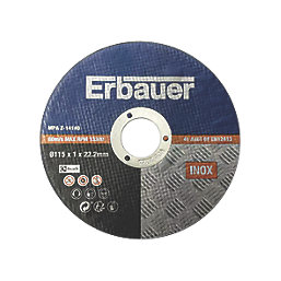Erbauer  Metal Cutting Discs 4 1/2" (115mm) x 1mm x 22.22mm 10 Pack