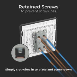 British General Evolve 20A 16AX 1-Gang Intermediate Light Switch Satin Brass with Black Inserts