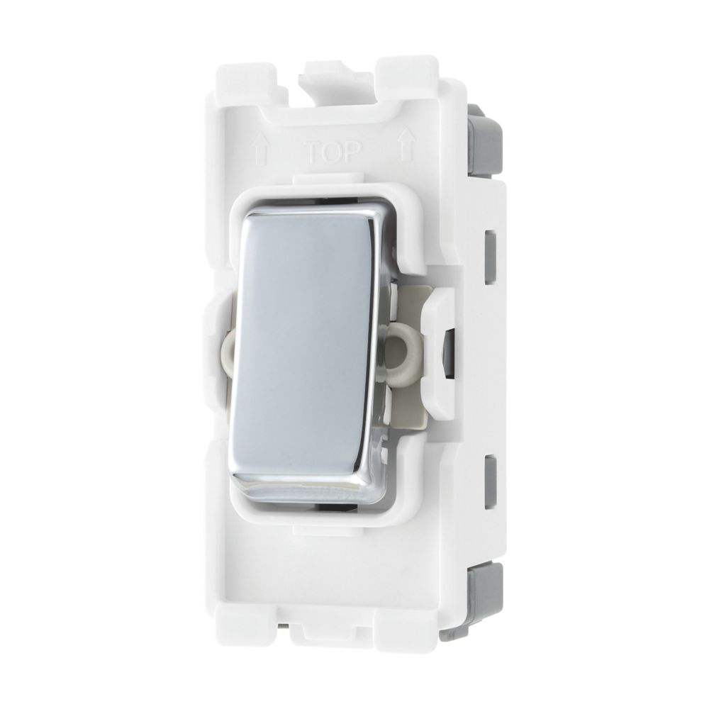 British General Nexus 20A Grid SP Control Switch Polished Chrome