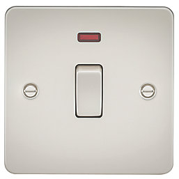 Knightsbridge  20A 1-Gang DP Control Switch Pearl with LED
