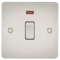 Knightsbridge  20A 1-Gang DP Control Switch Pearl with LED